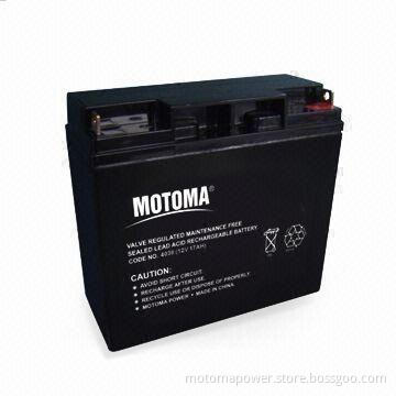 12V 17Ah Sealed Lead Acid Battery for Solar and Wind Energy System, UL- and CE-marked